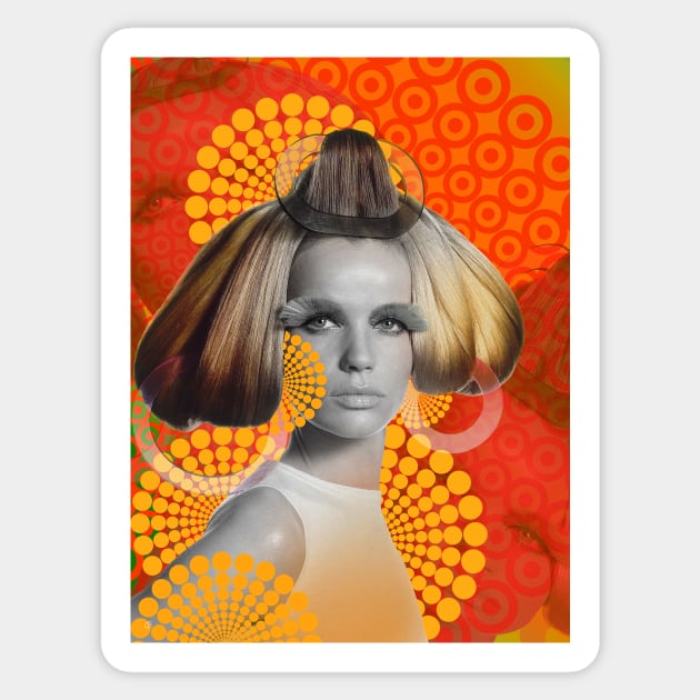 60s Supermodel Veruschka Sticker by Dez53